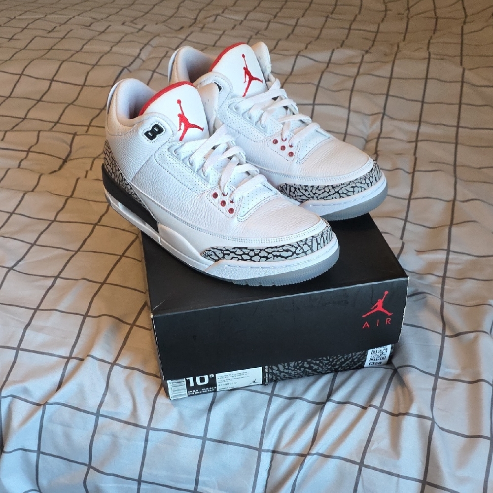 Jordan White and Red Sneakers